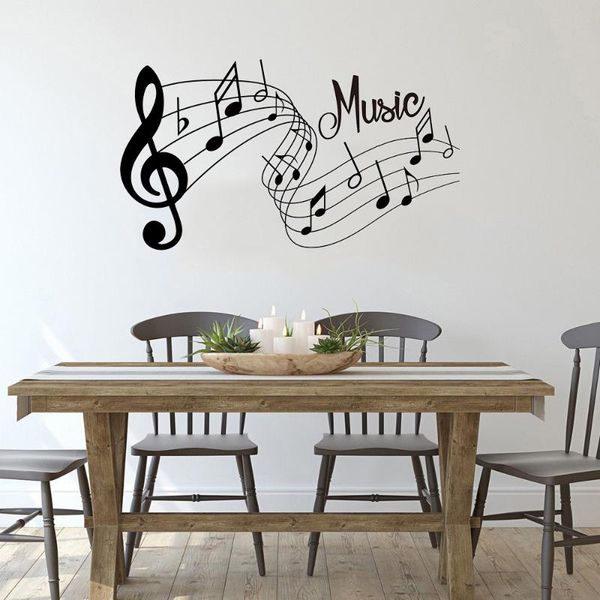 

wall stickers removable music fashion melody notes bedroom home office decoration