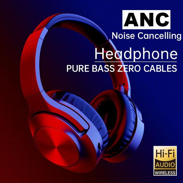 

& mp4 players gaming headphones wireless bluetooth headset anc active noise cancelling earphone 9d stereo bass laptablet gamer for sony