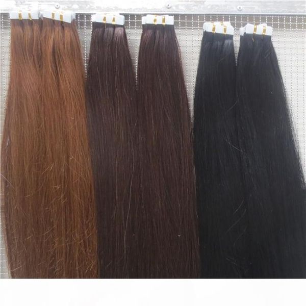 

elibess hair tape in hair extension 2.5g pcs 40pcs lot skin weft tape on hairs, Black