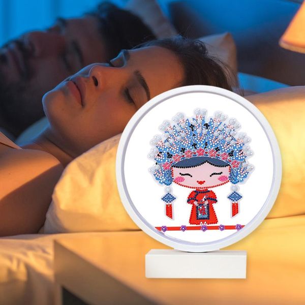 

color diy diamond led night light kit room decor mosaic craft present table lamp wedding home indoor decoration