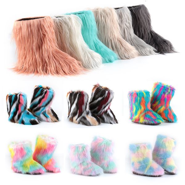 

female fashions for women furry snow boots gui0, Black