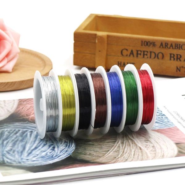 

yarn 10meters/roll 0.4mm colorful iron wire thread for handcraft, Black;white