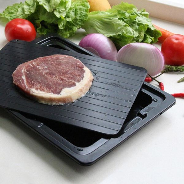 

aluminium fast defrosting tray frozen meat thawing fresh healthy rapid defrost plate food gadgets kitchen tools ing