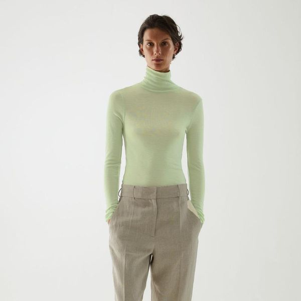

women's sweaters 2021 autumn / winter micro-transparent high-elastic high-neck bottoming thin knitted sweater solid color women bb07, White;black