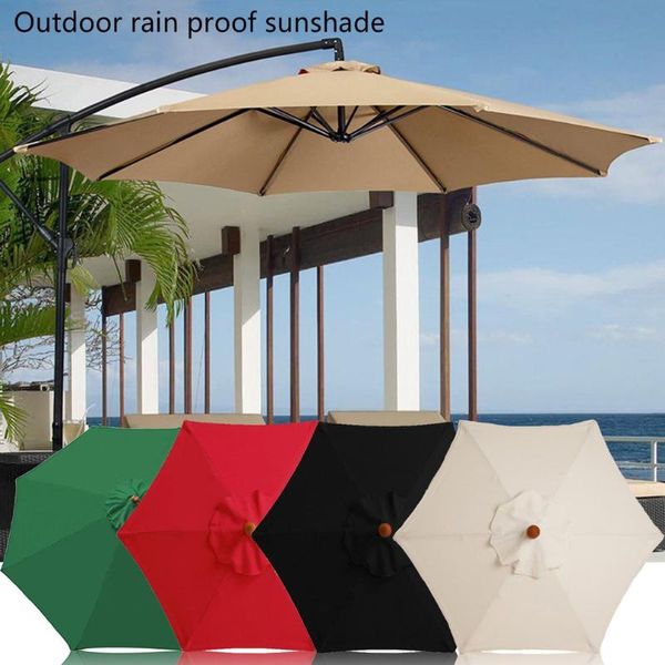 

shade 2m 6 bones polyester umbrella sunshade waterproof anti-uv replacement canopy cover cloth outdoor beach patio garden supplies