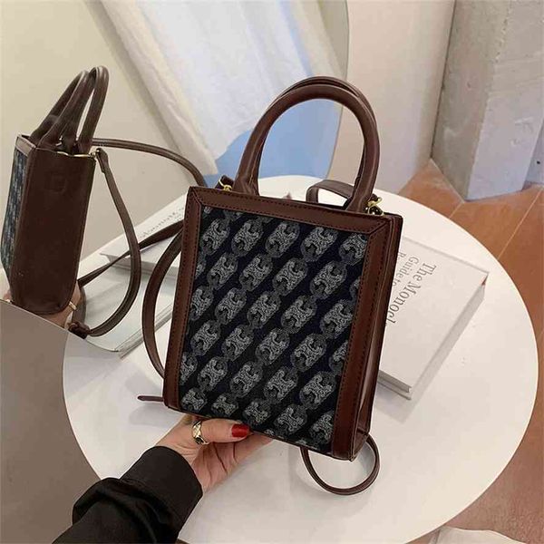 

hand new 2021 letter small square women's fashion simple western style one shoulder messenger bag