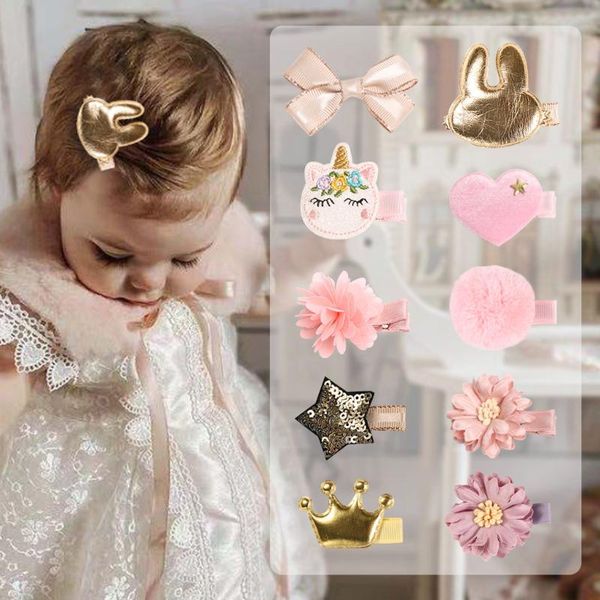 

hair accessories  types girls princess headwear gift colorful bb clips baby cute bowknot/flower/star hairpins sweet barrettes, Slivery;white