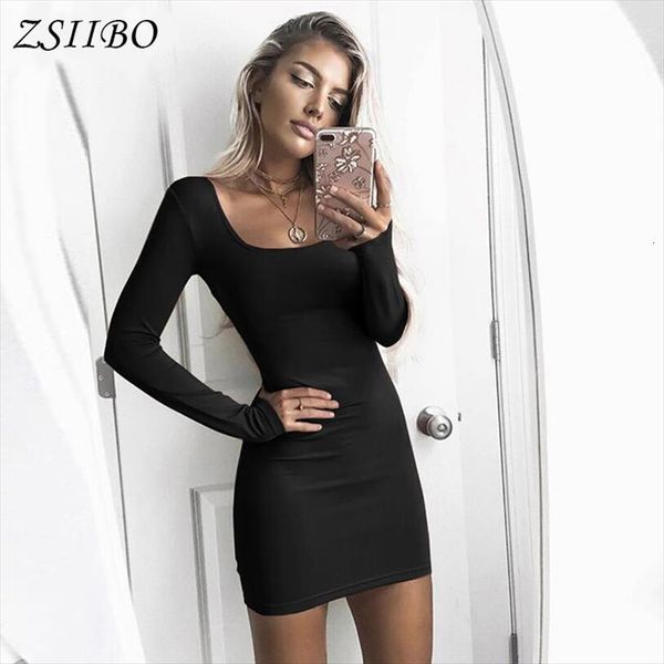 

long sleeve autumn deep women dress neck mini bodycon warm slim winter, Black;gray