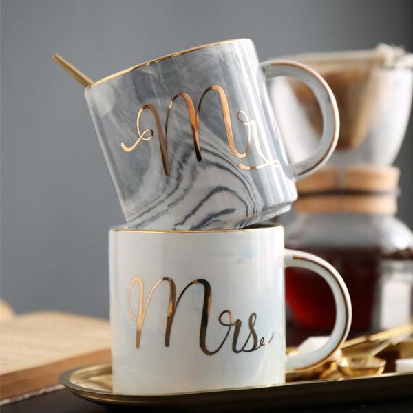 

mugs european marble-printed mug creative phnom penh ceramic cup office water coffee couple pair