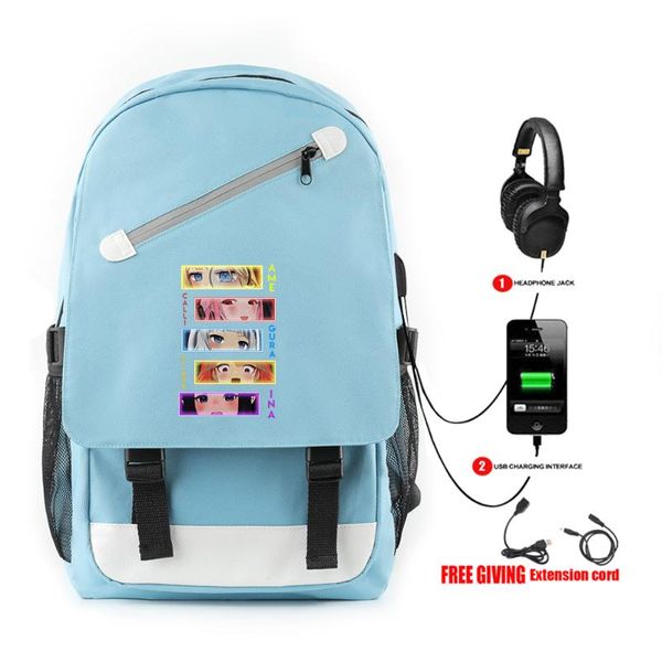 

backpack hololive english 2d sakura digital color printing oxford cloth trend fashion large capacity