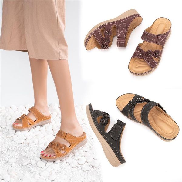 

sandals women flats beach shoes flip-flops woman casual women's open toe drop, Black