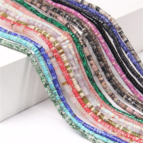 

turquoises agates imperial jaspers rondelle spacer beads flat abacus stone beads for jewelry making bracelet necklace ring diy