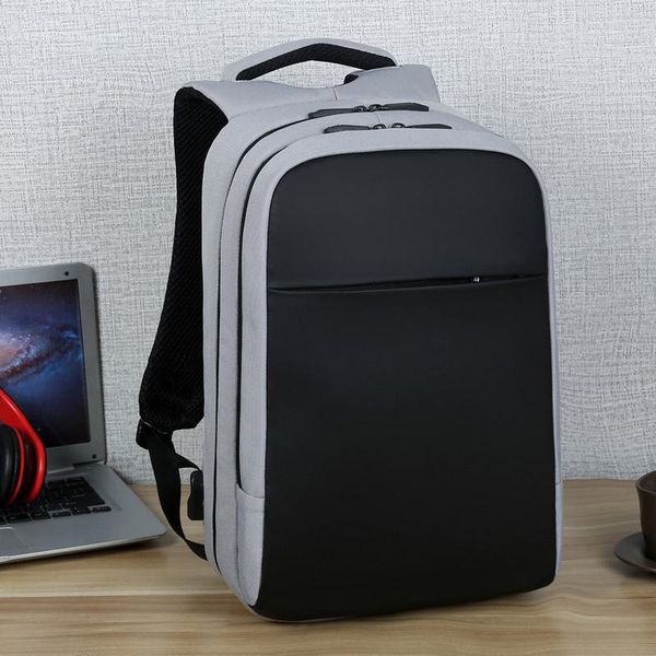 

backpack men's business usb charging wear-resistant lapbag multifunctional waterproof casual bagpack for 15.6-inch