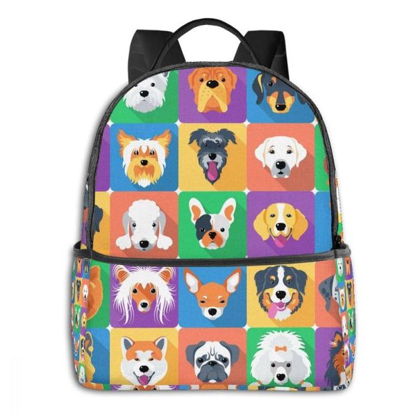 

backpack cartoon different dogs boy girl school bag for teenager student shoulder travel
