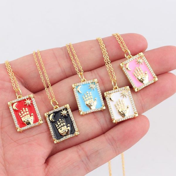 

chokers boho hand made evil eye necklace pendant woman collier chain accessories sun srat enamel collane jewelry, Golden;silver