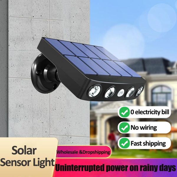 

outdoor wall lamps solar led light waterproof garden powered street lamp motion sensor flood for courtyard
