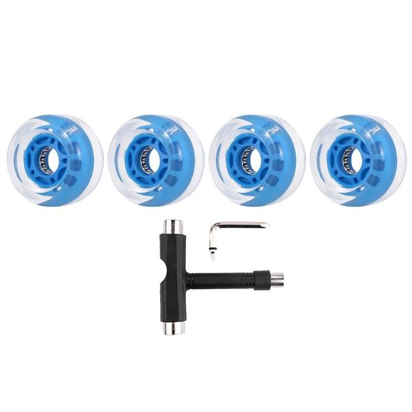 

skateboarding skateboard wheels 70mm x 42mm with bearings and all-in-one t tool cruiser for