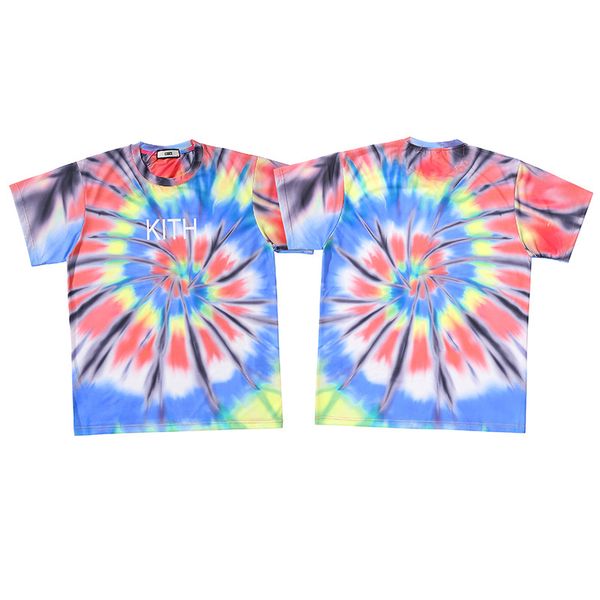 

2021 new t-shirts tie-dying vintage pigment men women high-quality tees high street hip hop streetwear kith t-shirt vmwu, White