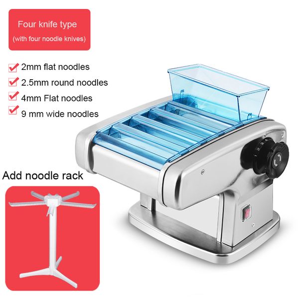 110V / 220V Rolo de massa elétrica Rolo de aço inoxidável Sheeter Macarrão Multi-função Espaguete Spaghetti Macarrão Máquina Pressionando