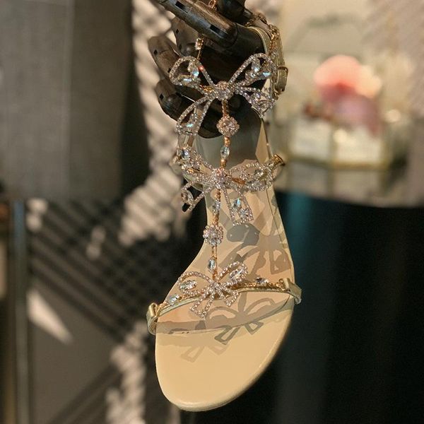 

summer fairy ladies sandals beautiful show rhinestone 2021, Black