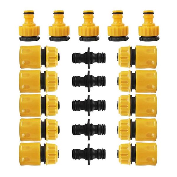 

20 pcs garden hose connector set, connector hose end double connectors extender quick connectors