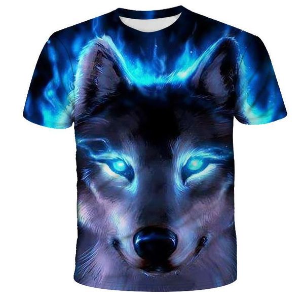 

men's t-shirts 2021 male fashion t-shirt summer est wolf 3d print animal cool funny men short sleeve t shirt tshirt, White;black