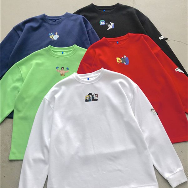 

2021 new adererror cosmic space long sleeve t-shirt men women cartoon series print classic movie theme ader error tee c8i6, Black