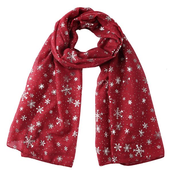 

scarve 2021 autumn winter scarf women's christmas gift snowflake sier round point silk scarf cotton shawl, Blue;gray