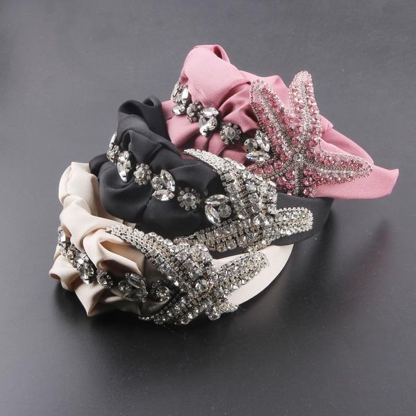 

hair clips & barrettes exaggeration fashion big flower rice bead accessories wide headband baroque leopard headdress, Golden;silver