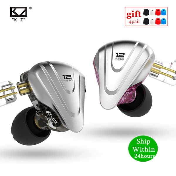 

new kz zsx terminator 5ba 1dd hybrid in-ear earphones hifi metal headset music sport zs10 pro as12 as16 zsn pro c12 a10 v90 dmg