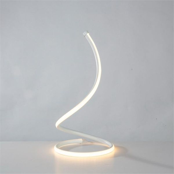 

led spiral table lamp home living room bedroom decoration lighting bedside light