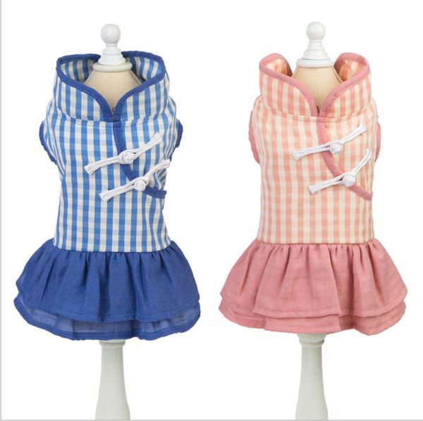 

spring and summer cheongsam skirt pet clothing dog chinese style cat teddy