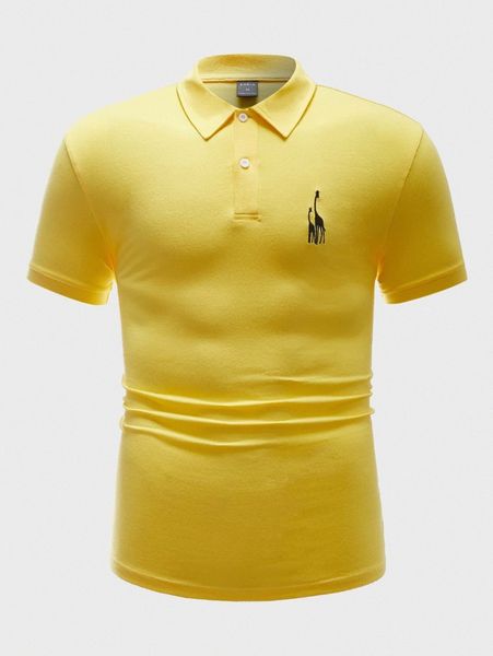 

men embroidered detail polo shirt g5ej#, White;black