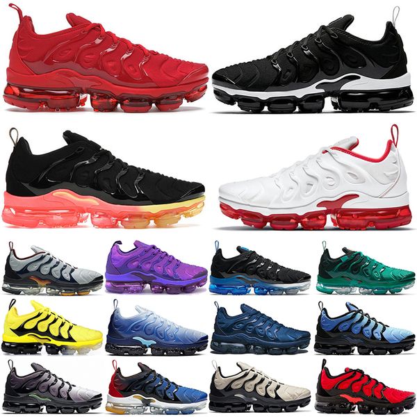 

tn plus running shoes for men women triple black white fresh atlanta bumblebee bred mens trainers sports sneakers size us 13