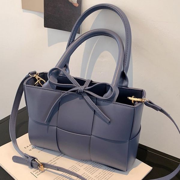 

evening bags woven square tote bag 2021 fashion high-quality pu leather women's designer handbag shoulder messenger