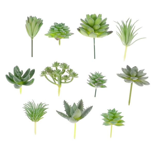 

decorative flowers & wreaths 11pcs simulation green plants artificial succulents for home