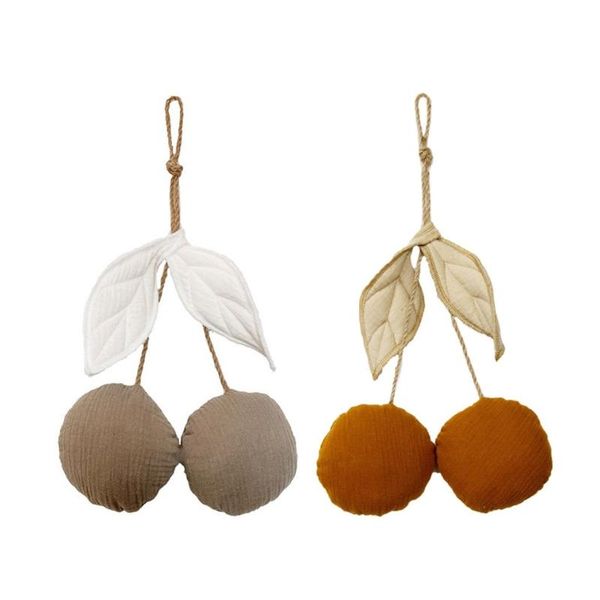 

decorative objects & figurines cute cherry wall hanging ornaments cotton kids room nordic style decorations baby bedroom home party decor