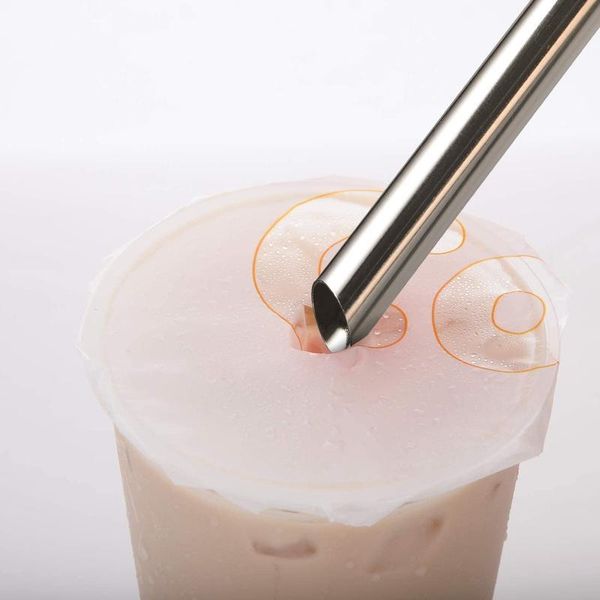 

4pcs reusable 12mm metal straws with 2 brush 304 stainless steel straws straight bent tips bar drinking straw for bu jllazp