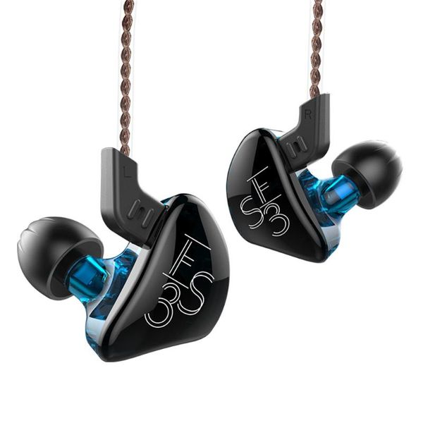Kopfhörer Ohrhörer KZ ES3 Balanced Armature mit dynamischen In-Ear-Ohrstöpseln und Kopfhörertreiber-Headset mit Geräuschunterdrückung