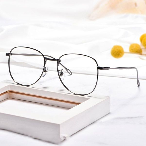 

fashion sunglasses frames alloy glasses frame full rim eye spring hinges eyewear round spectacles optical selling, Black
