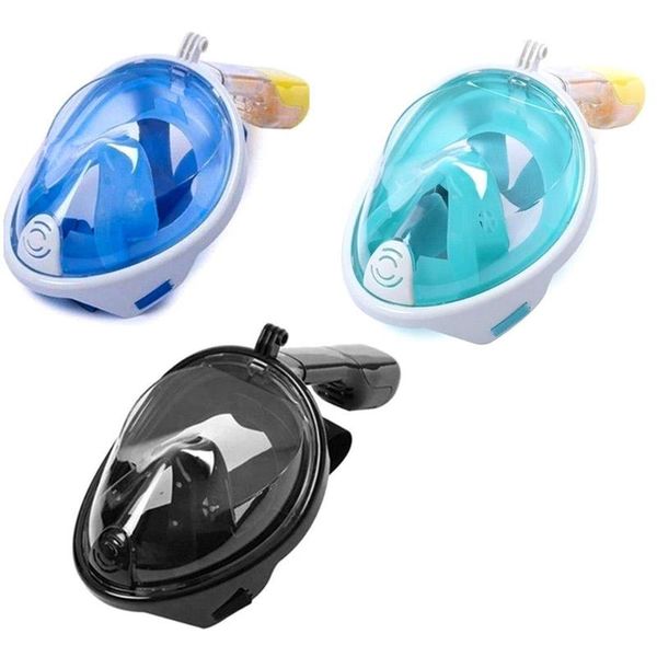 

s / m full face swimming mask summer swimming full face mask dry submersible durable breathing tool snorkel diving scuba