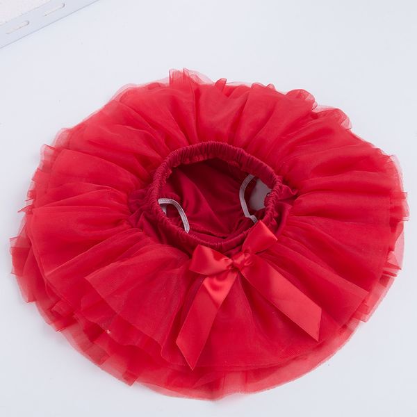 

cute bow baby girls tutu skirt ruffle bloomer ball gown rose red fuffy pettiskirt baby 6 tulle layer children clothing, Black
