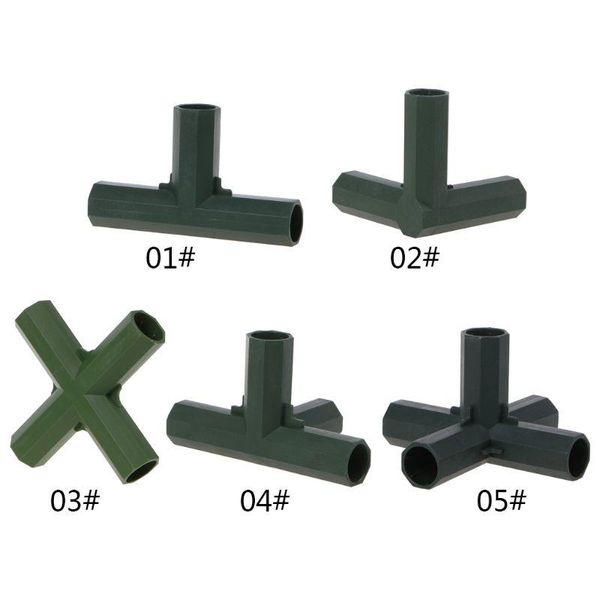 

watering equipments plastic 16mm/0.63in hose connector flat right angle 3/4/5 ways joint rack assemble adapter tube parts home gardening too