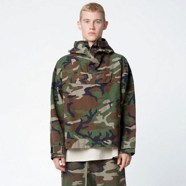 

men's jackets fall/winter high street loose camouflage pocket coat male/female pullover jacket windbreaker, Black;brown