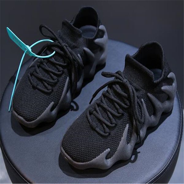 

designer mens sneakers fashion lace up running shoes mesh sock boots thick bottom man shoes, Black