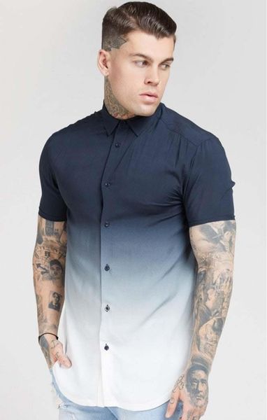 

men's casual shirts siksilk resort shirt navy blue, White;black