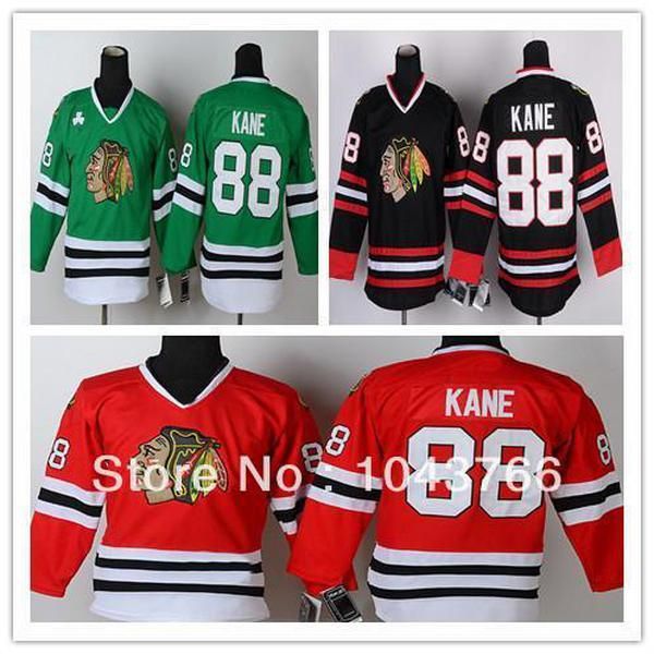 

kids patrick kane jersey youth red chicago blackhawks #88 black patrick kane youth jersey green for boys children girls fans, Black;red