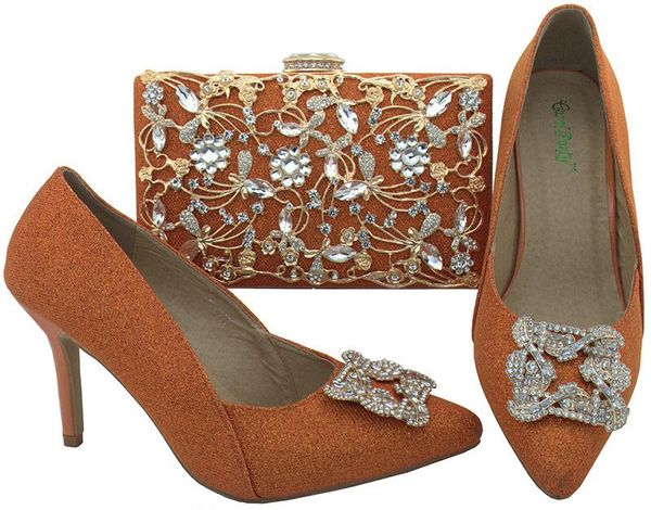 

dress shoes orange and matching bags ladies with set decorated rhinestones party super high heel bl003, Black