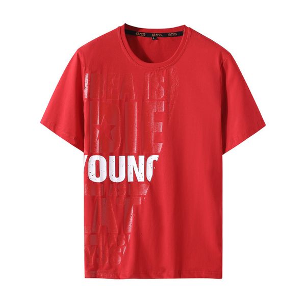 

male sports t-shirts cool printing 2021 summer short black sleeve red tshirt shirts oversized 7xl 8xl t001, White;black