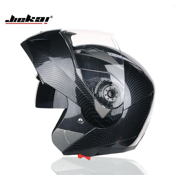 

motorcycle helmets helmet jiekai undrape face, open helmet, carbon imitation fiber, gray, size ml xl